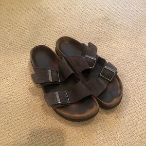 Grey Suede Birkenstock Sandals